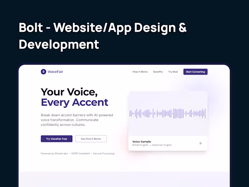 Cover image for Bolt - Website/App Design & Development