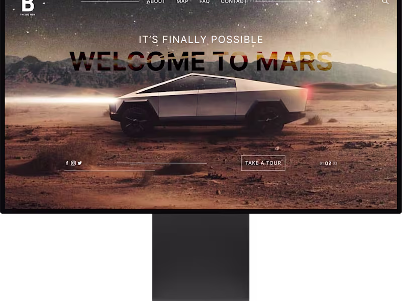 Cover image for tour to mars- web design by Wuraola Ayodolapo on Dribbble