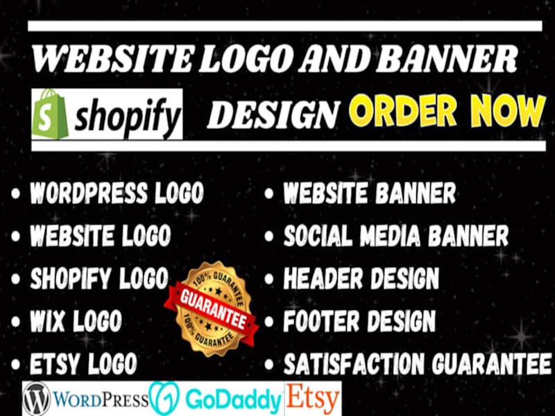 Cover image for shopify etsy amazon wix wordpress banner, logo and flyer design