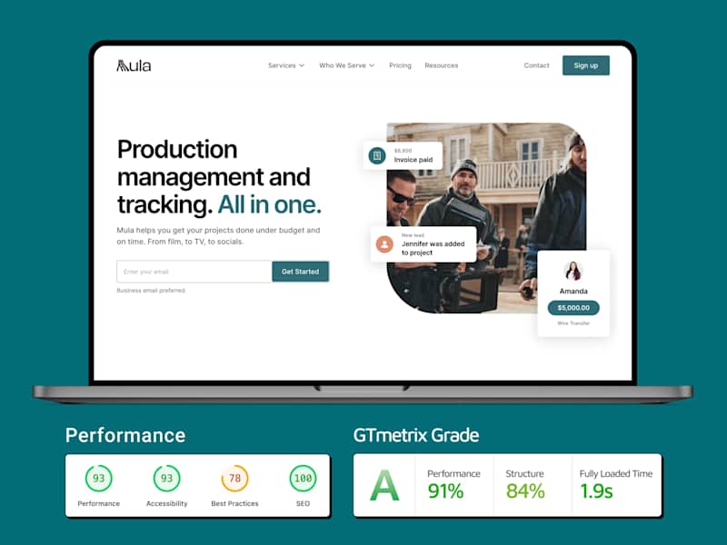 Cover image for Webflow Design and Development - Mula.me | Webflow Developer