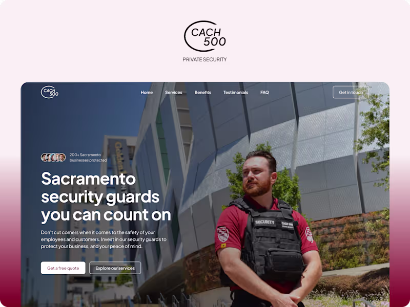 Cover image for CACH 500 - Landing Page Design and Webflow Development