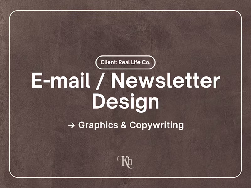 Cover image for Branded e-mail newsletter design! So happy to have worked on...