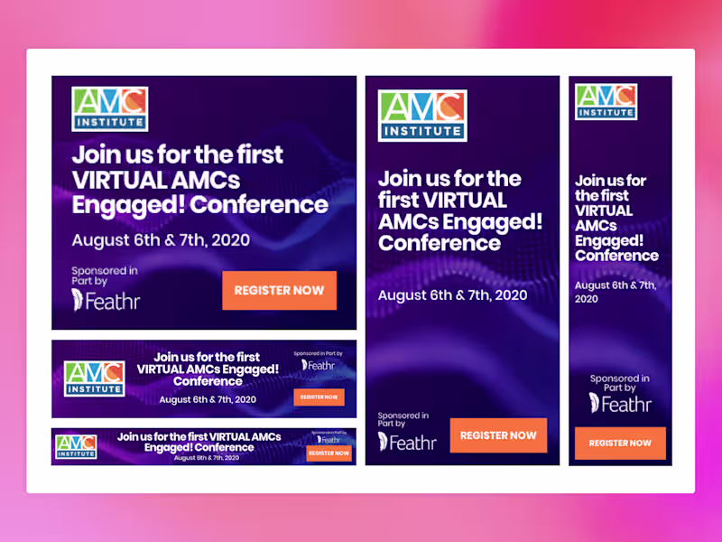 Cover image for Banner Ad Set for AMC's Virtual Conference
