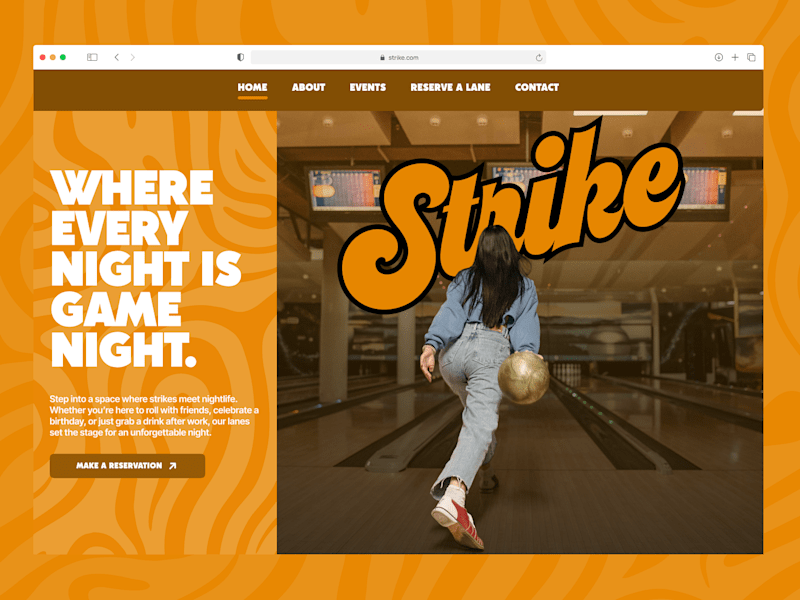 Cover image for Bowling Alley Landing Page Design