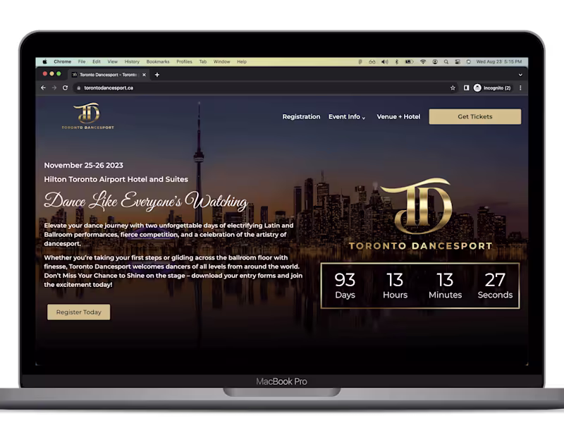 Cover image for Event Website Design |  Custom Client Dashboard | WordPress Dev