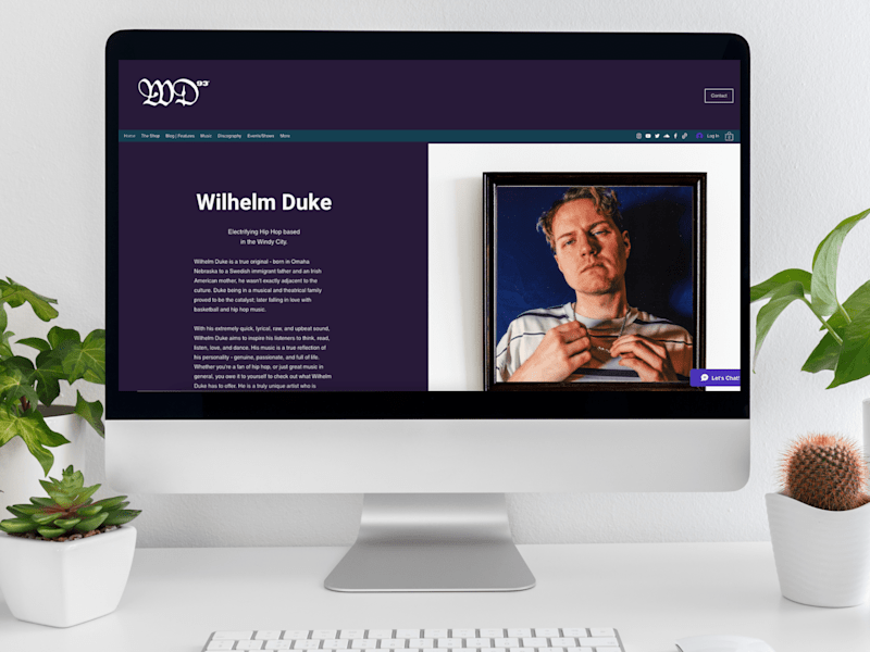 Cover image for Recording Artist: Wilhelm Duke | UI Website Design 