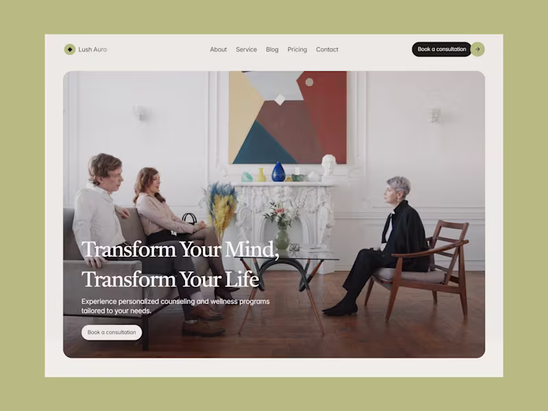Cover image for Working on a personal project called Lush Aura, a wellness w...