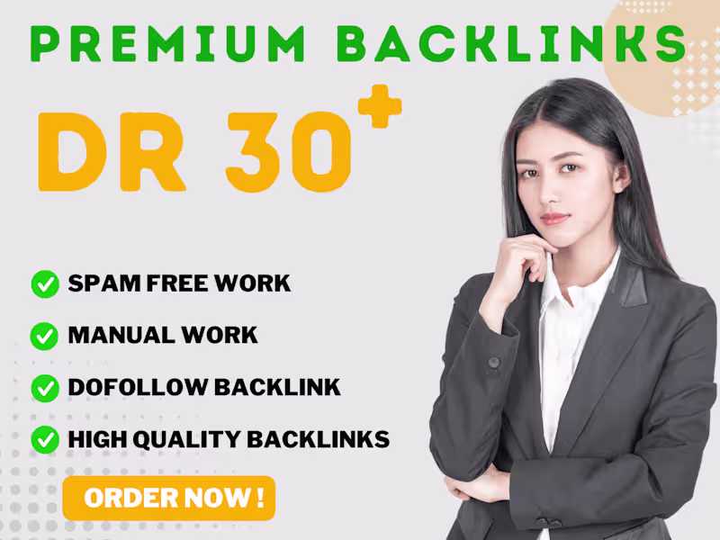 Cover image for I will increase your website Ahref Dr 30+ with premium Backlinks