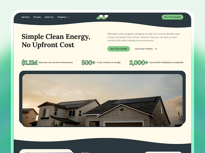 Cover image for Sun Relief Solar ☀️ | Low-Income Solar Website Design