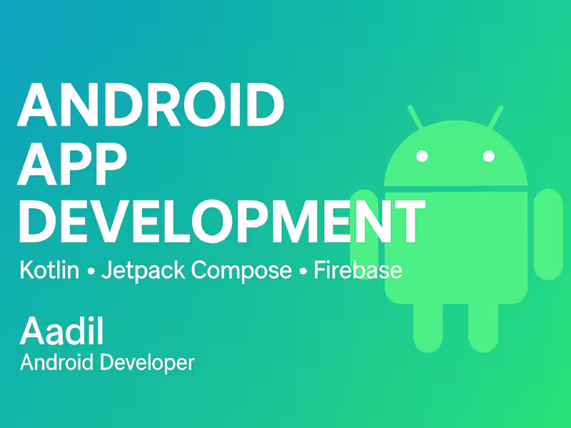Cover image for I will build modern Android apps using Kotlin & Jetpack Compose