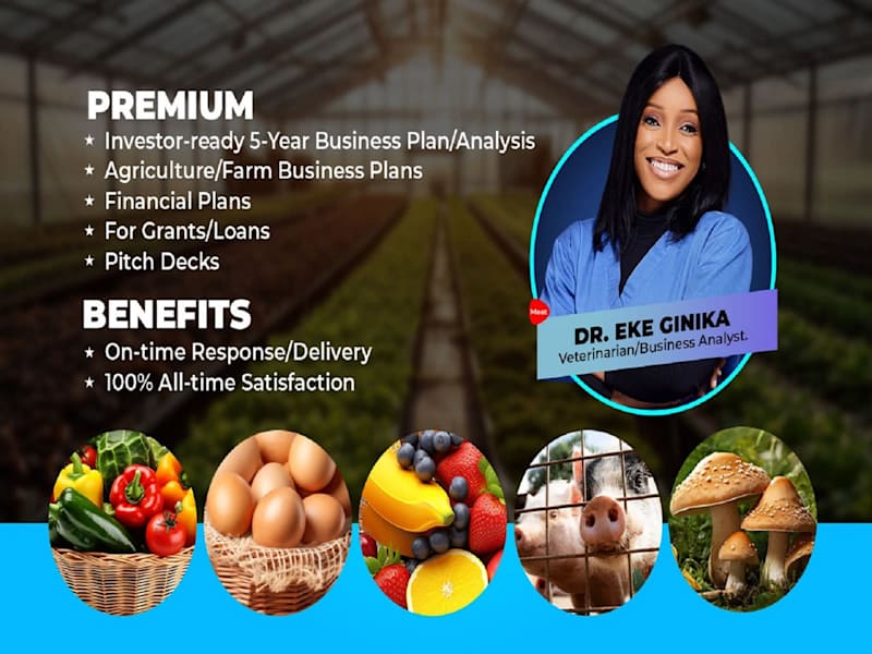 Cover image for I will do a Profitable Agricultural Investor Ready Business Plan