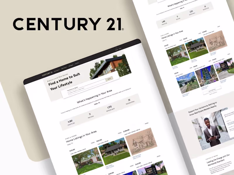 Cover image for Century 21 – Real Estate Marketplace UI / UX Design
