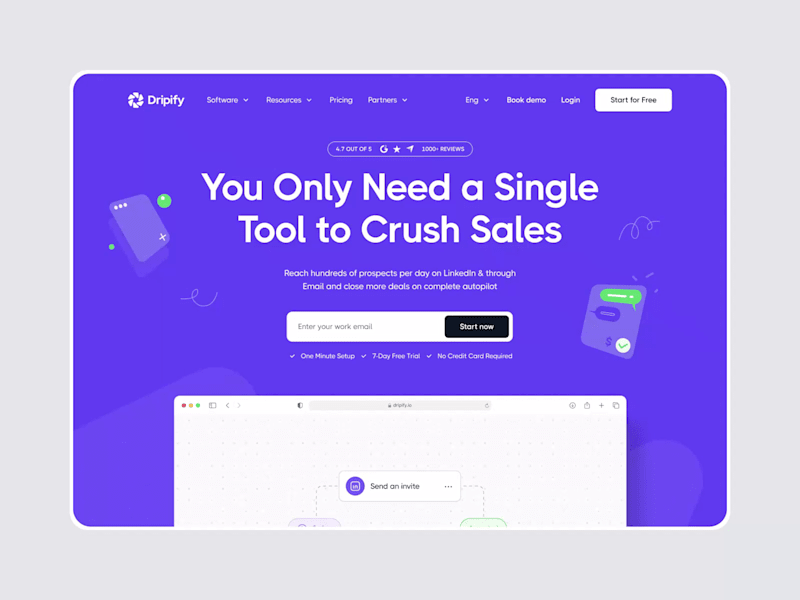 Cover image for Dripify – Website Redesign for AI-Driven LinkedIn Sales Platform