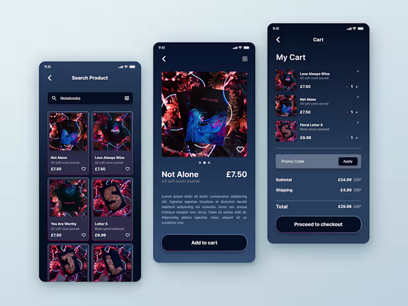 Cover image for Shopping App UI