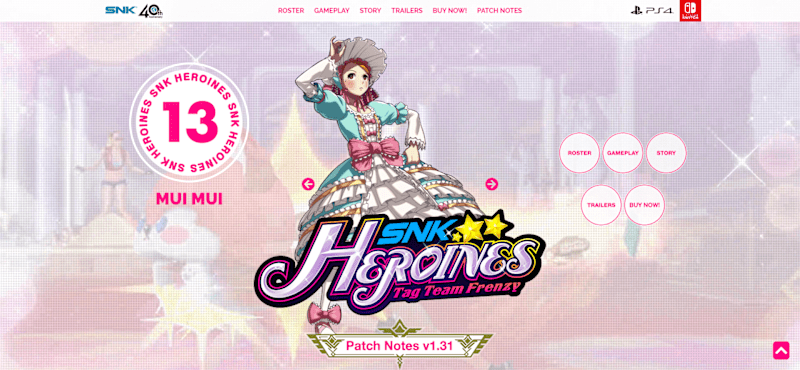 Cover image for SNK Heroines Website