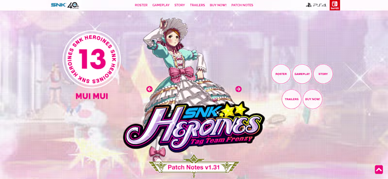 Cover image for SNK Heroines Website