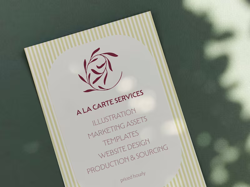 Cover image for A La Carte Design Services