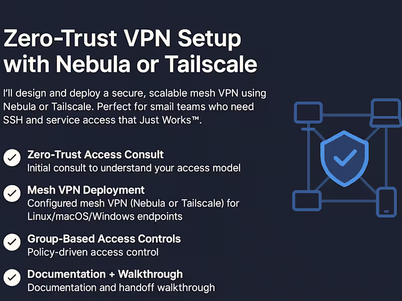 Cover image for Zero-Trust VPN Setup with Nebula or Tailscale