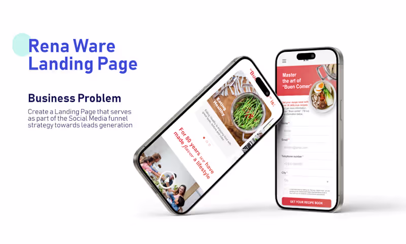 Cover image for Rena Ware Landing Page on Behance