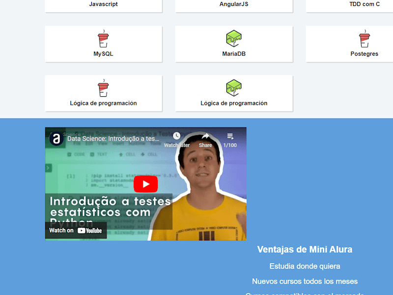 Cover image for Mini Alura | Cursos online