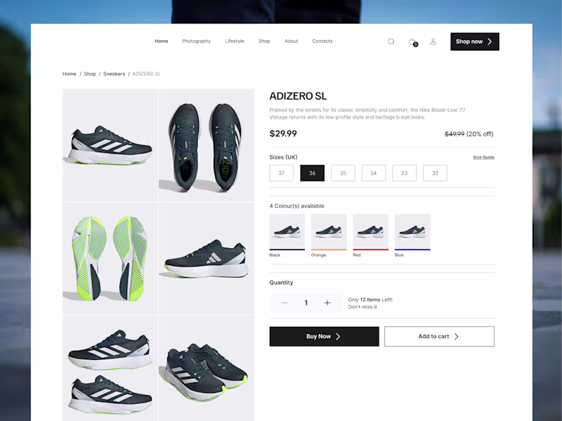 Cover image for E-commerce Web design