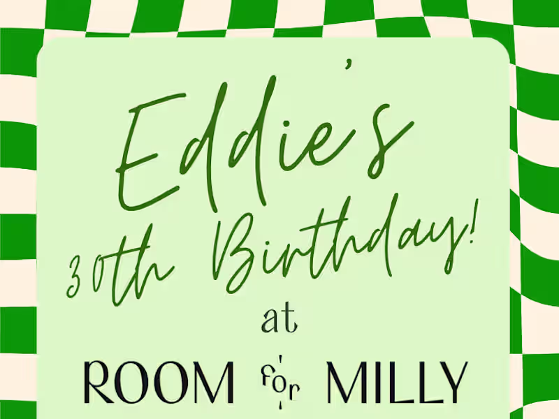 Cover image for Event Menus for Queen's Eleven and Room for Milly 