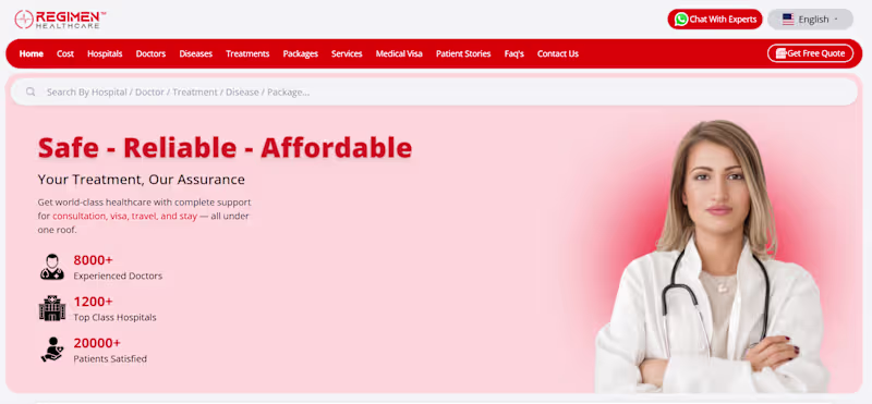 Cover image for Regimen Healthcare - Medical Tourism Company India