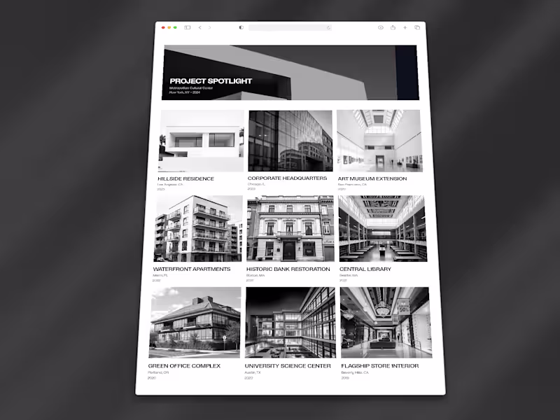 Cover image for This is a project showcase designed to highlight architectur...