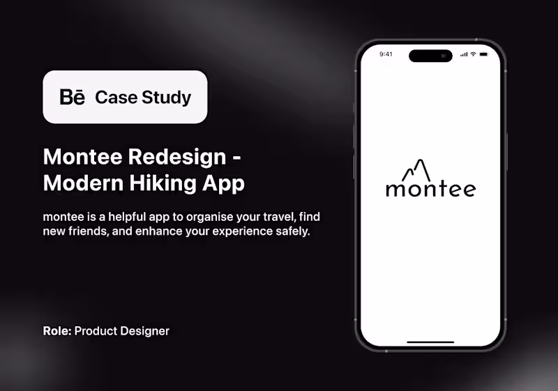 Cover image for Montee - case study | Hiking app re-design