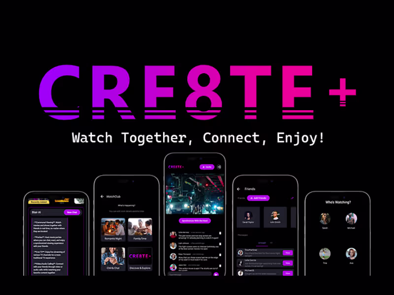 Cover image for Cre8te+ Mobile App