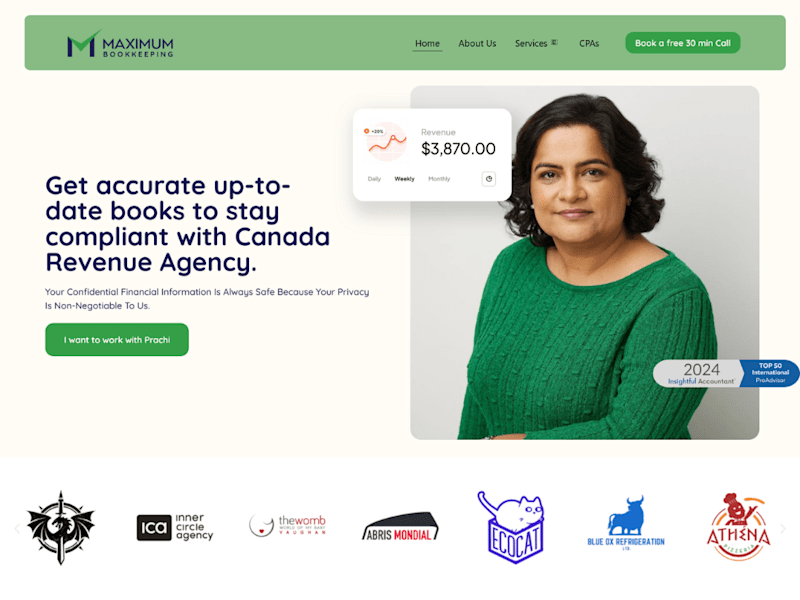 Cover image for Website Copy for Maximum Bookkeeping