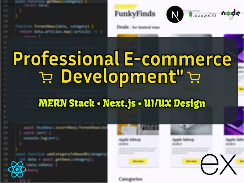 Cover image for Professional E-commerce Web Development with MERN/Next.js