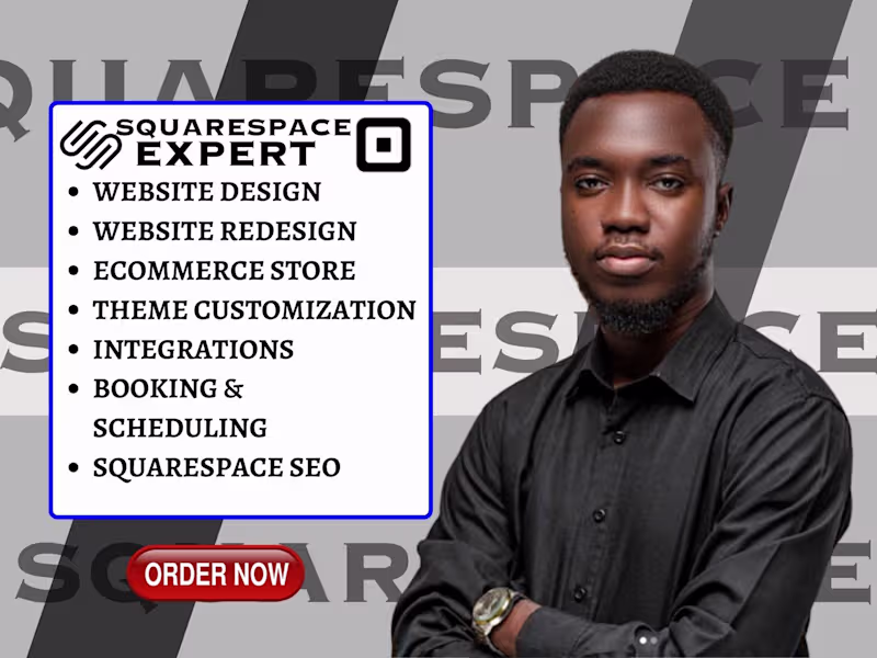 Cover image for I will design and redesign squarespace website design 