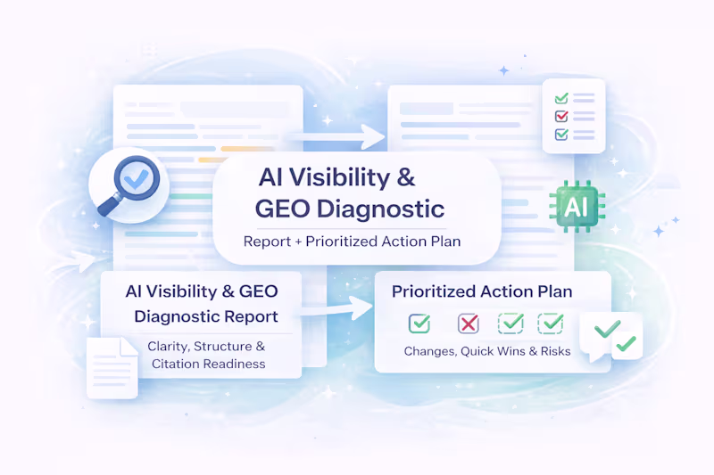 Cover image for AI Visibility & GEO Diagnostic (1 Page)