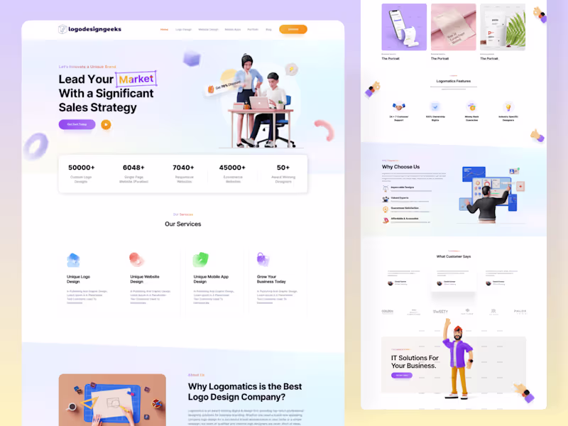 Cover image for Logodesigngeeks Landing page