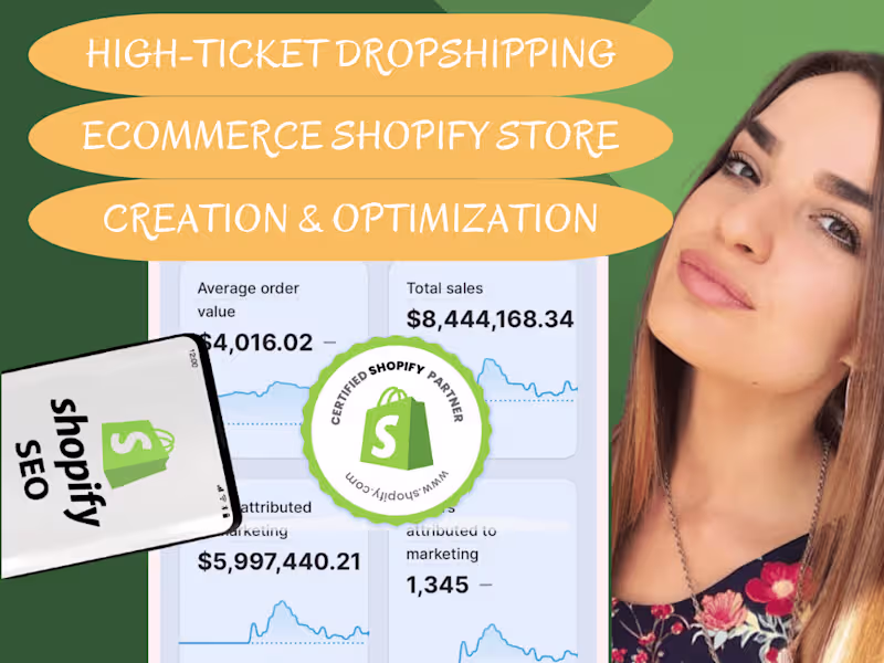 Cover image for high ticket dropshipping ecommerce shopify store setup