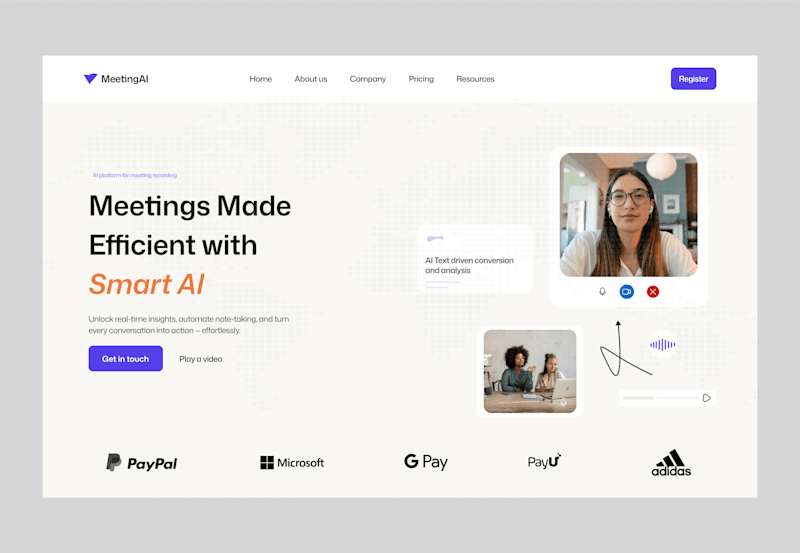 Cover image for MeetingAI Hero page 