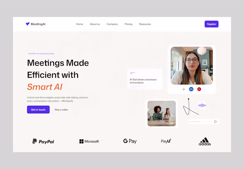 Cover image for MeetingAI Hero page 