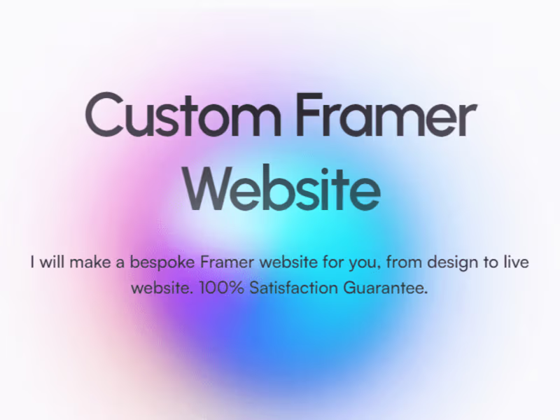 Cover image for Engaging Framer Websites: Custom Designs that Elevate Your Brand