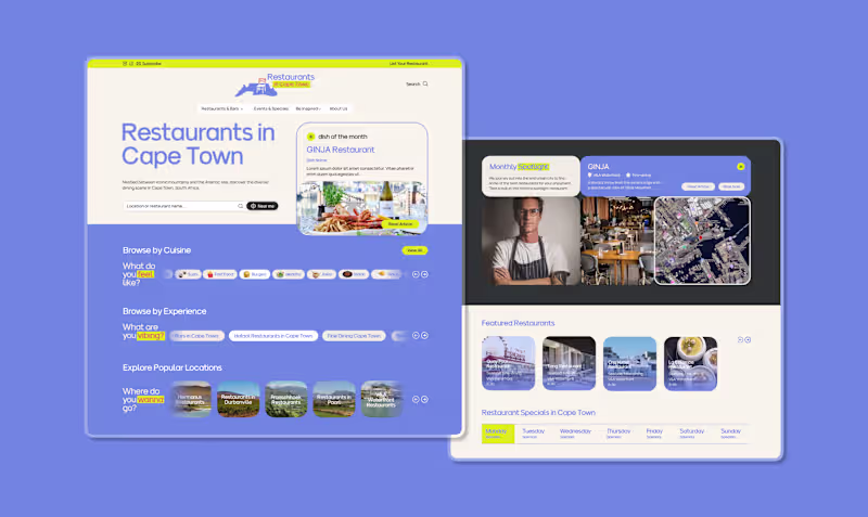 Cover image for Restaurants in Cape Town