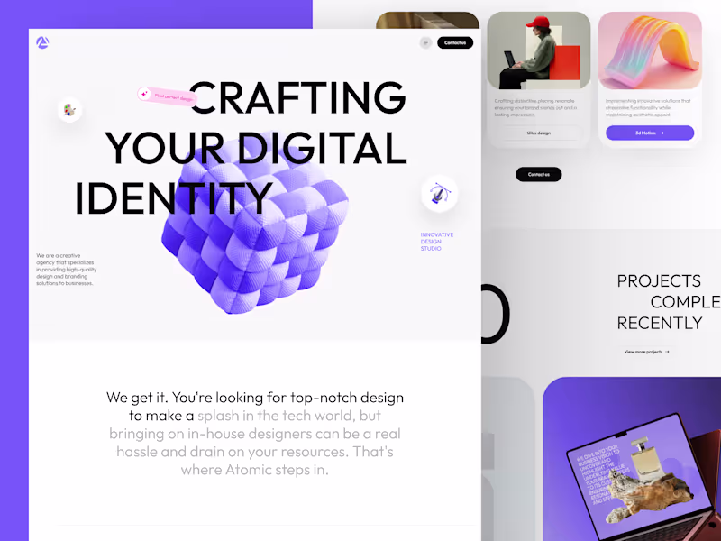 Cover image for Creative agency website design in Framer. What do you think? 👇