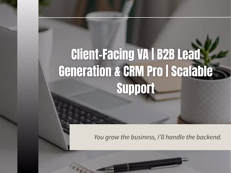 Cover image for  B2B Lead Generation & CRM Pro | Scalable Support | Bilingual