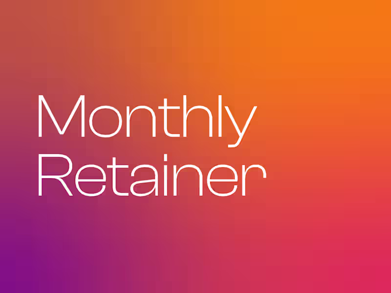 Cover image for Monthly retainer