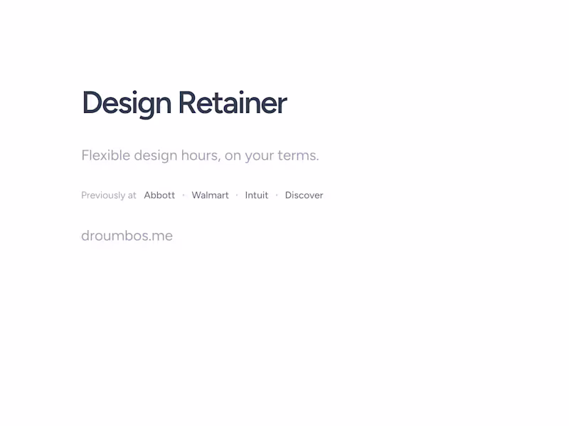 Cover image for Design Retainer
