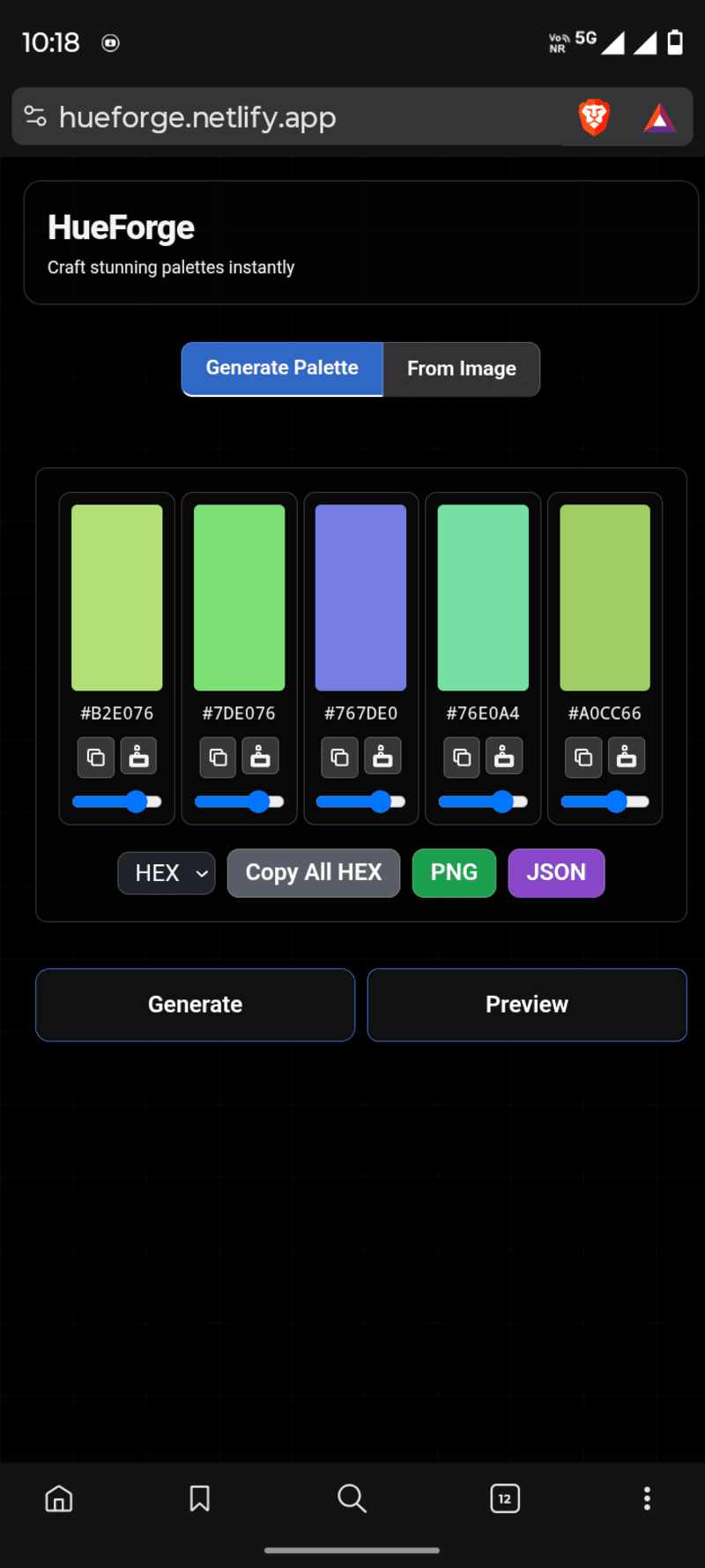 Cover image for Hueforge: Color Palette Generator