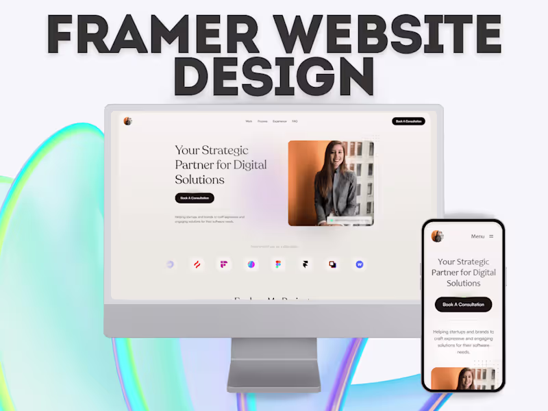 Cover image for Framer Website UI UX Design