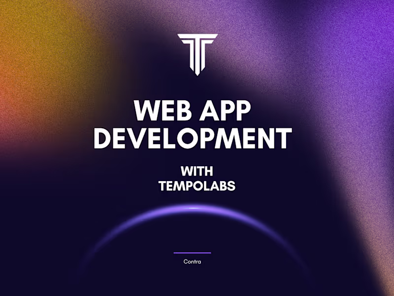 Cover image for End-to-End Web App Development Using TempoLab