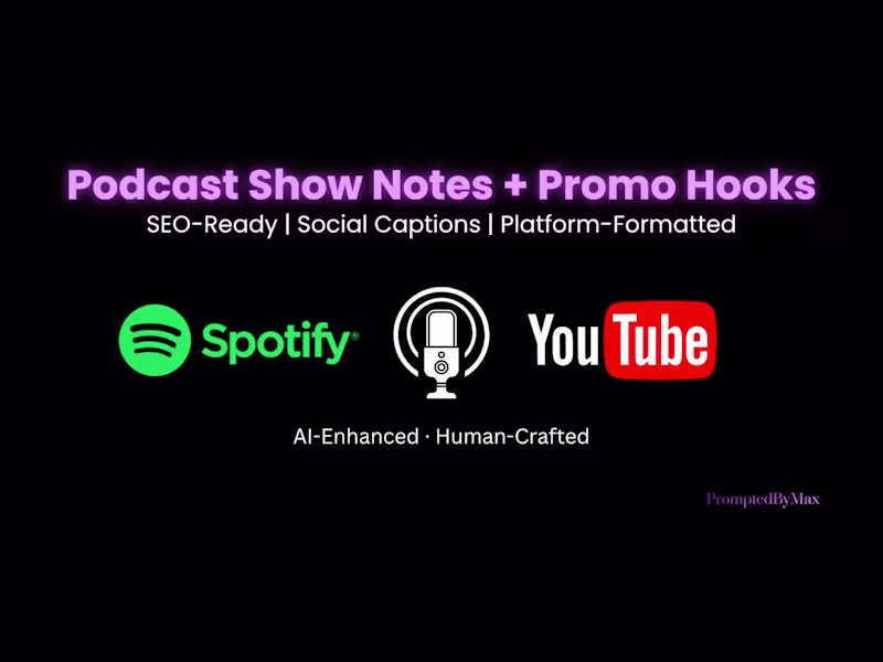 Cover image for Podcast Show Notes + Social Hooks for Engaged Listeners