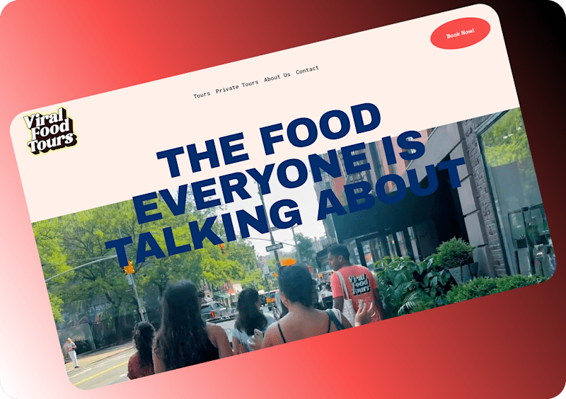 Cover image for Viral Food Tours Website Redesign