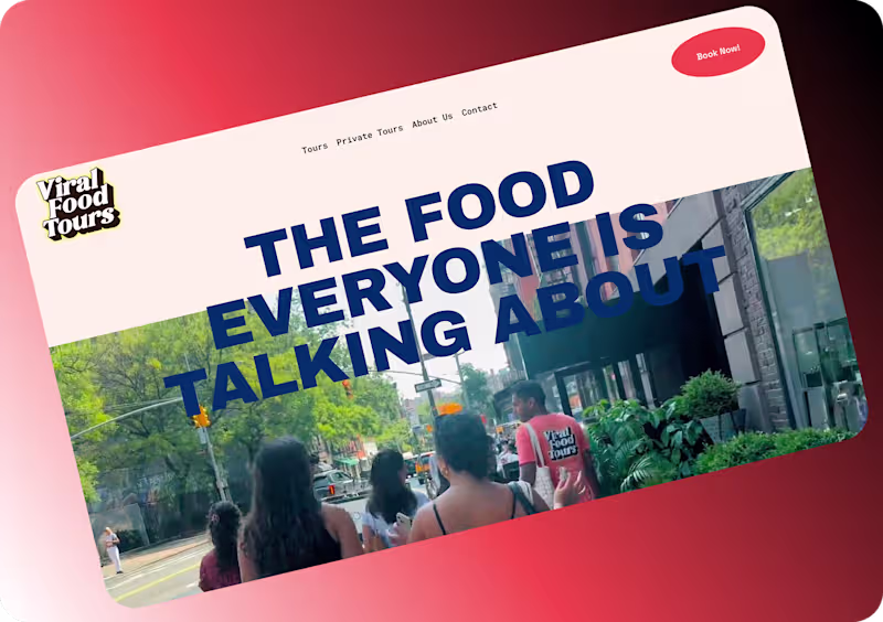 Cover image for Viral Food Tours Website Redesign